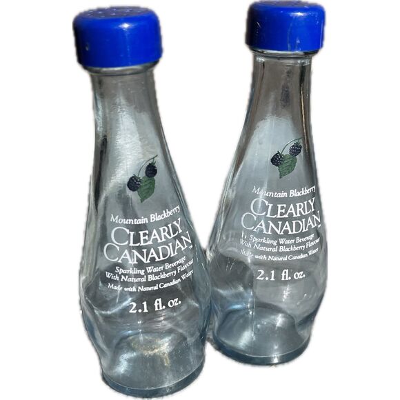 Salt & Pepper Shaker Set Clearly Canadian Mountain Blackberry Sparkling Water - Picture 1 of 1